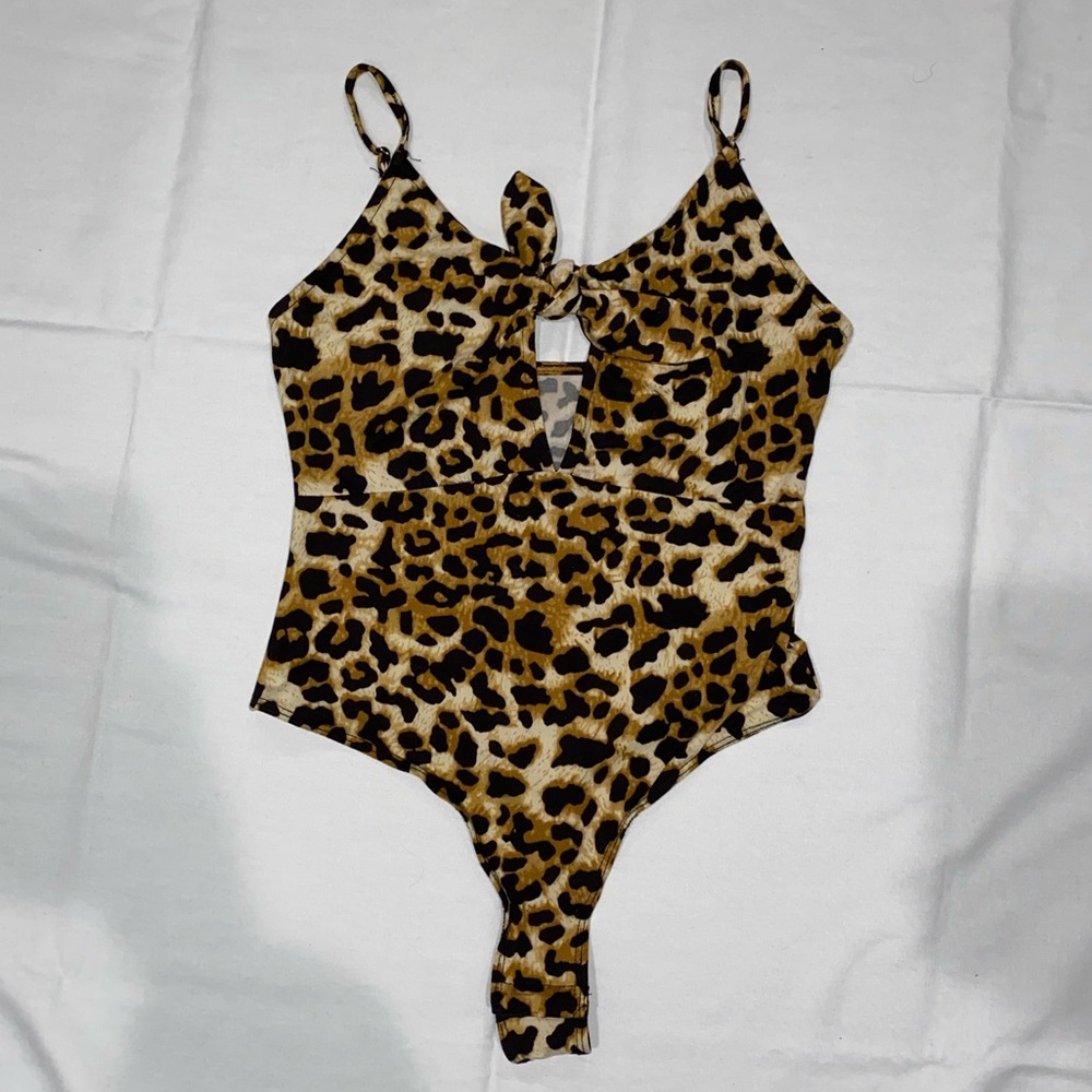 Leopard print body suit